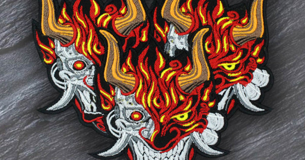 Triple Oni Demon Bordado Hierro En Parche Jap n Velcro Regalo triple-oni-demon-bordado-hierro-en-parche-jap-n-velcro-regalo